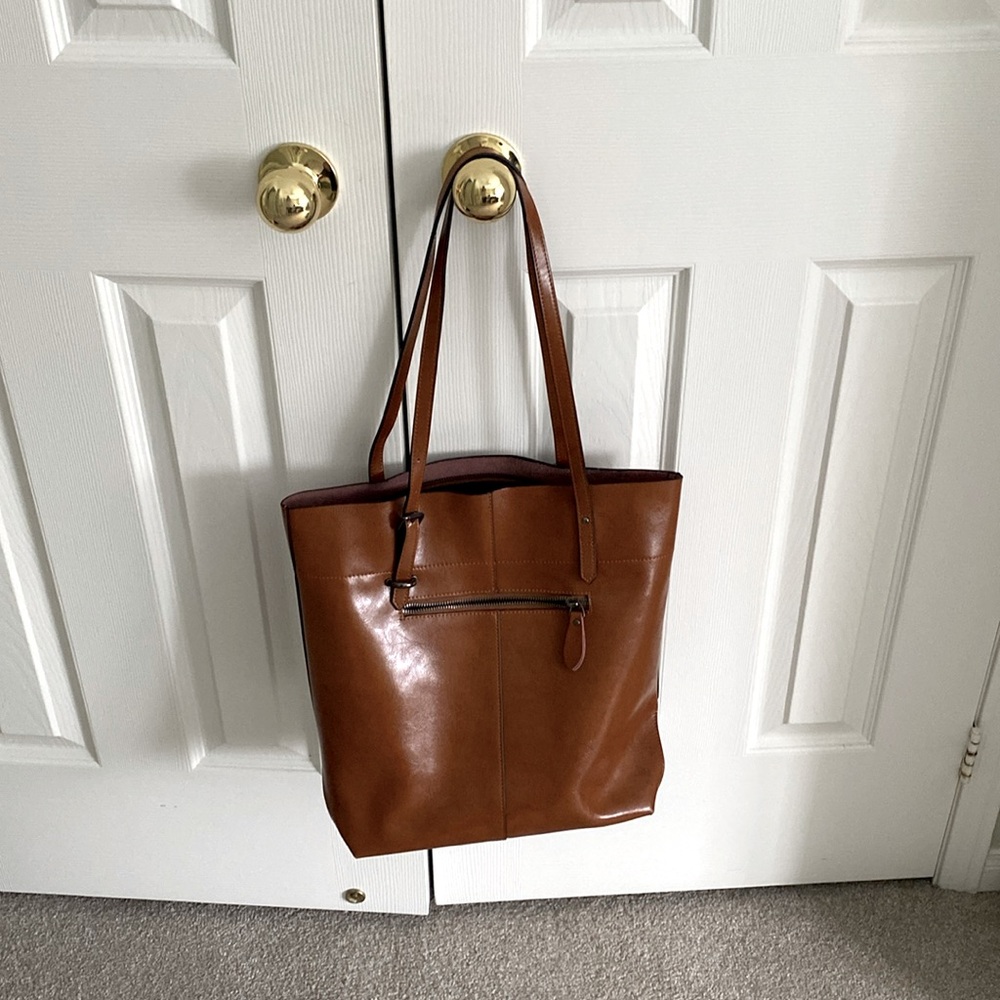 Leather Laptop Tote